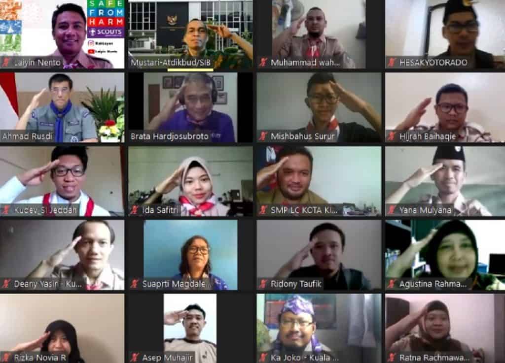 Silaturahmi Daring Pengurus Gugusdepan Luar Negeri dengan Kwarnas Gerakan Pramuka