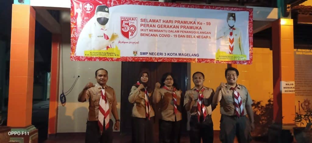 Kwartir Cabang Kota Magelang Gelar Upacara Renungan dan ulang janji secara daring