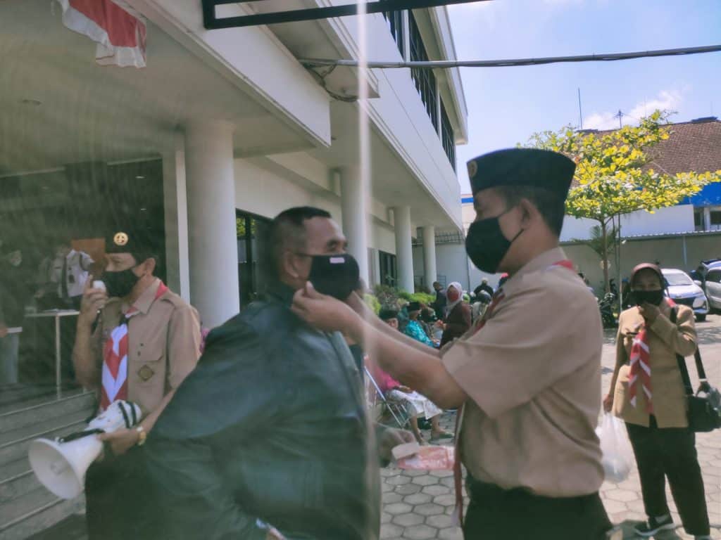 Kwarcab Kota Magelang bagi Masker mandat Kwarda Jateng Kwarcab Kota Magelang bagi Masker mandat Kwarda Jateng
