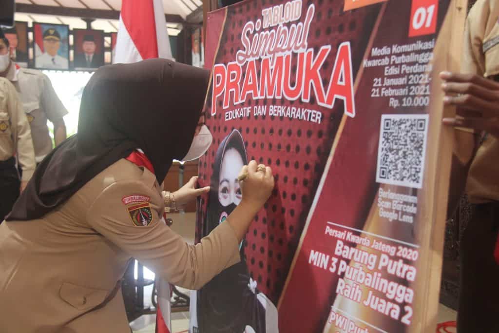 Pertama di Kwarda Jateng. Tabloid ‘Simpul Pramuka’ Kwarcab Purbalingga Terbit Bulanan
