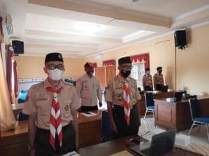 KWARCAB GROBOGAN KIRIM PESERTA RAKERDA TAHUN 2021 – KWARTIR CABANG GROBOGAN Kak Anang Armunanto, Wakil Ketua Kwarcab dan Kak Sarwiyanto beserta Ketua Bidang mengikuti Rakerda Tahap I