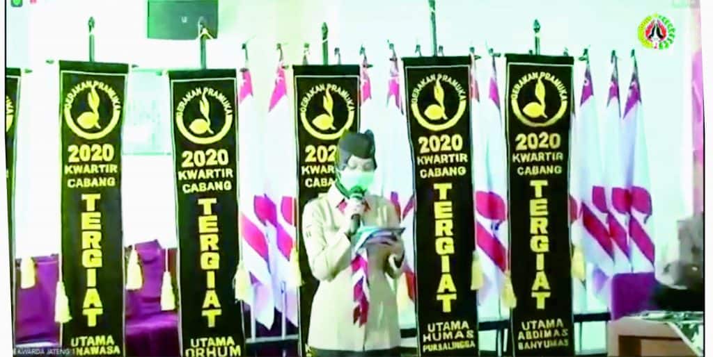 Bidang Humas Kwarcab Purbalingga Tergiat Satu di Papan Utama Lomba Kwarcab 2020
