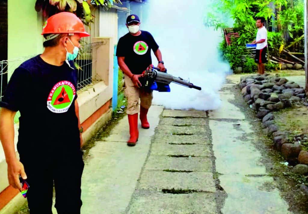 Saat Desa Kertanegara Diserang Chikungunya. Pramuli Kwarcab Purbalingga Bergegas Lakukan Pencegahan