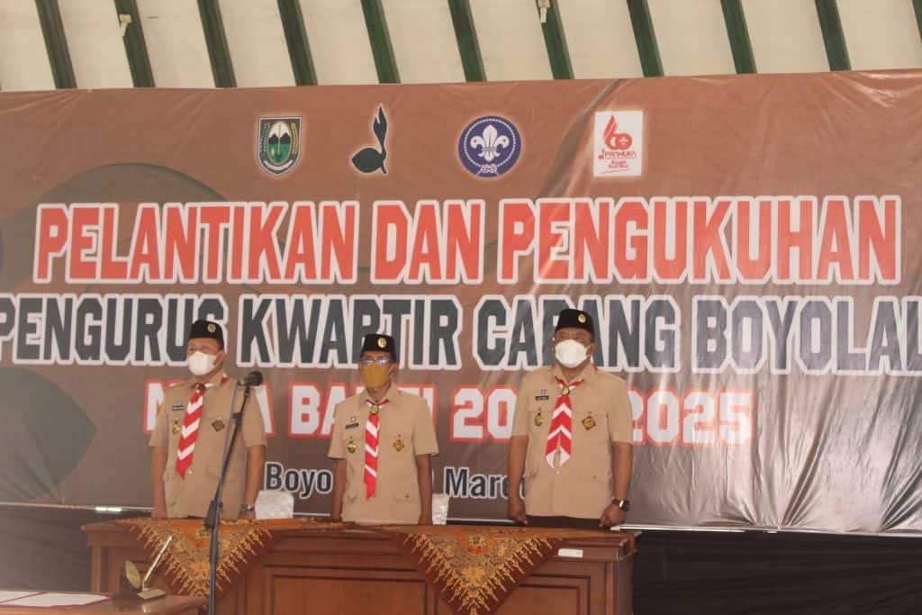 Bupati Boyolali M. Said Hidayat, S.H Melantik Pengurus Kwarcab Boyolali masa bakti 2020-2025 – Kwartir Cabang Boyolali