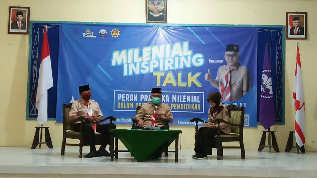 Milenial Inspiring Talk DKR Kaligondang. Ka Kwarcab, Kak Subeno: Anggota Pramuka di Purbalingga harus tumbuh Jadi Pramuka Milenial