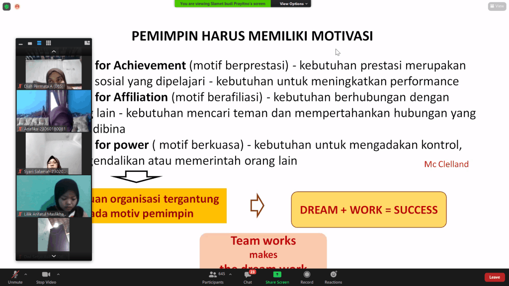 KEPEMIMPINAN DAN MOTIVASI KEPEMIMPINAN