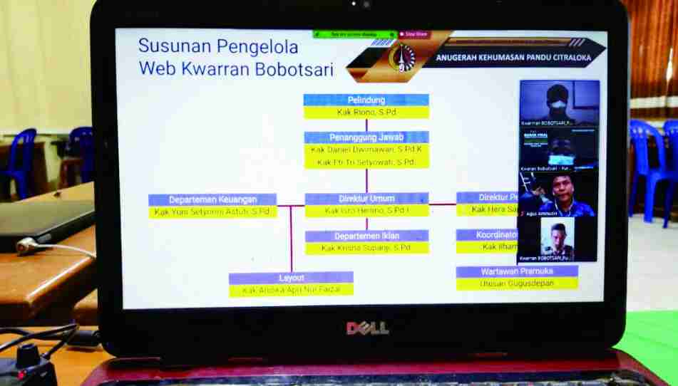 Pengelola Website Kwarran Bobotsari Paparkan Tupoksi di Final Anugerah Kehumasan Pandu Citraloka Kwarda Jawa Tengah Pengelola Website Kwarran Bobotsari Paparkan Tupoksi di Final Anugerah Kehumasan Pandu Citraloka Kwarda Jawa Tengah