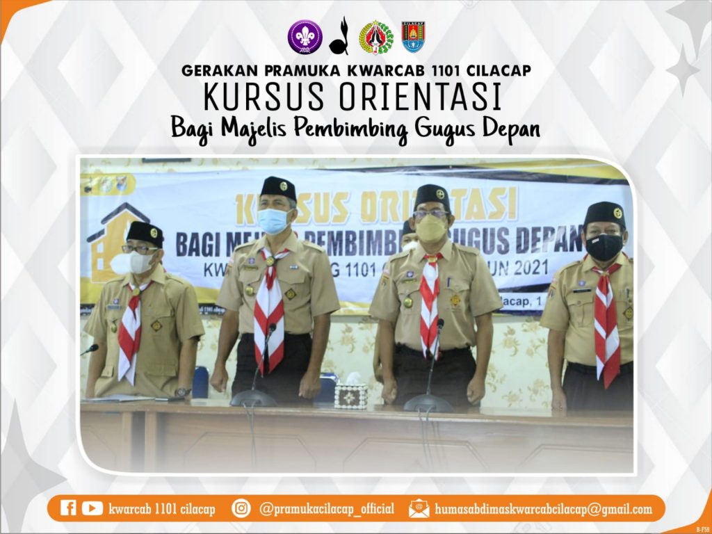 Kursus Orientasi bagi Majelis Pembimbing Gugus Depan resmi dibuka oleh ketua kwarcab cilacap
