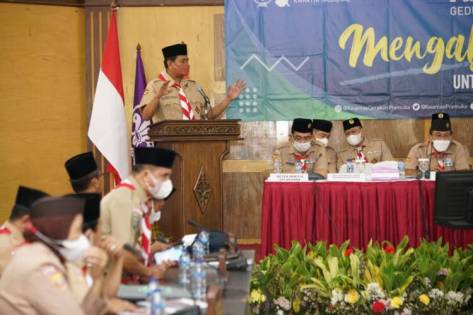 KWARCAB PURBALINGGA – Rakernas 2022, Sekretaris Mabinas Gerakan Pramuka: Pramuka Harus Didorong Menjadi Entrepreneur Sekretaris Deputi Pengembangan Pemuda, Amar Ahmad