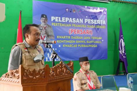 KWARCAB PURBALINGGA – Lepas Peserta Persari 2022, Ini pesan Ketua Kwarcab Purbalingga. KWARCAB PURBALINGGA - Lepas Peserta Persari 2022, Ini pesan Ketua Kwarcab Purbalingga.