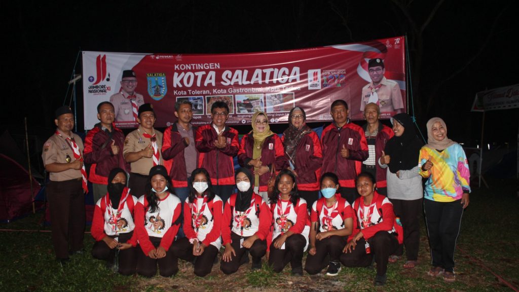 Pesan Ka. Kwarcab Kota Salatiga saat mengunjungi Kontingen Jamnas XI 2022