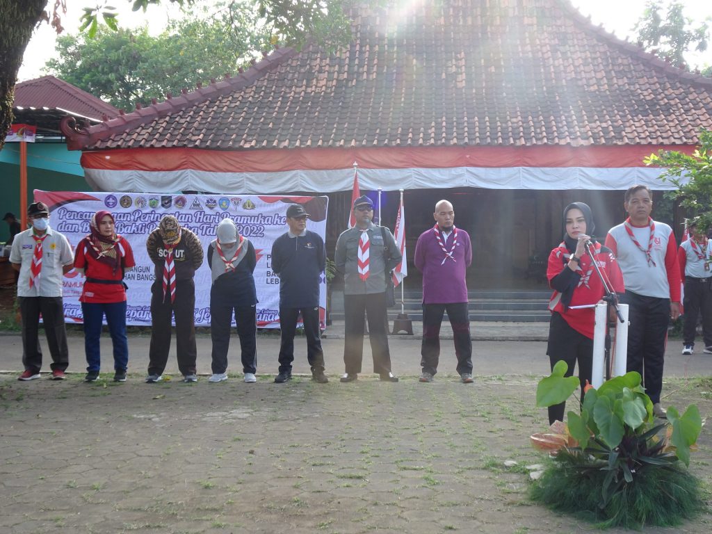 Ketua Kwartir Cabang Jepara Kak Hesti Nugroho Pimpin Pencanangan Bulan Bakti Pramuka Tahun 2022
