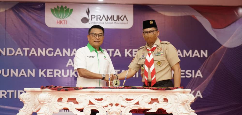 Kak Budi Waseso dan Kak Moeldoko Teken Kerja Sama Pramuka dan HKTI – Warta Pramuka