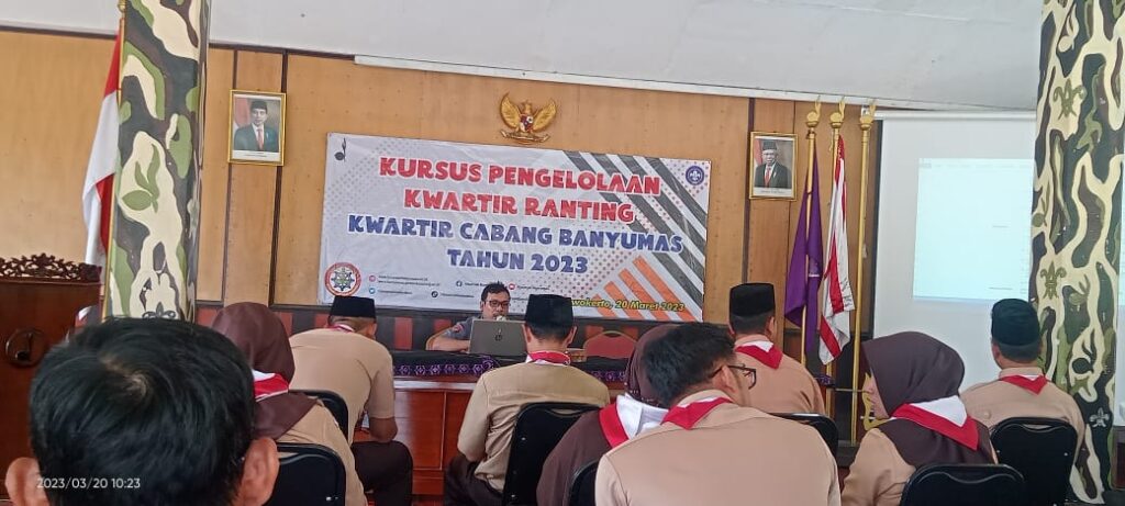 Kwarran Sokaraja Ikut Kursus Pengelolaan Kwartir Ranting Tahun 2023 di Kwarcab Banyumas Foto Sokaraja ikut KPKR