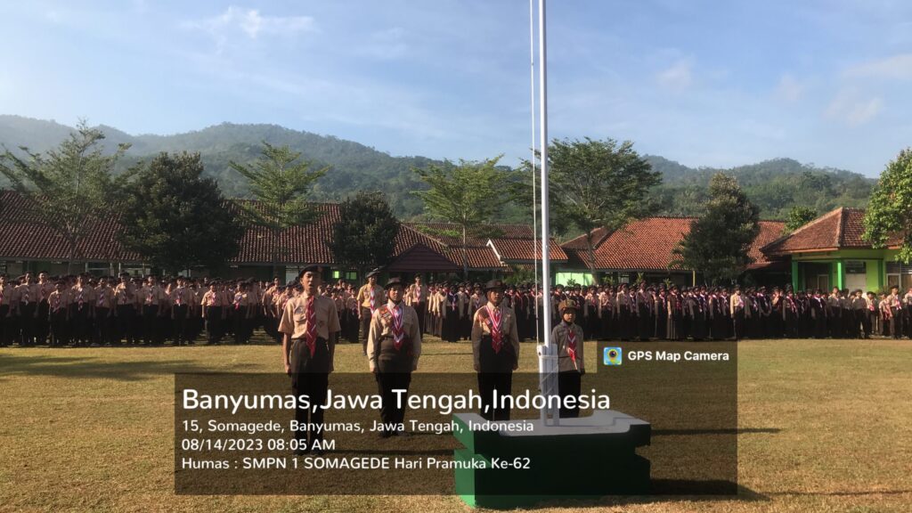 Kwarran Somagede Gelar Upacara Peringati Hari Pramuka ke-62 – KWARCAB BANYUMAS
