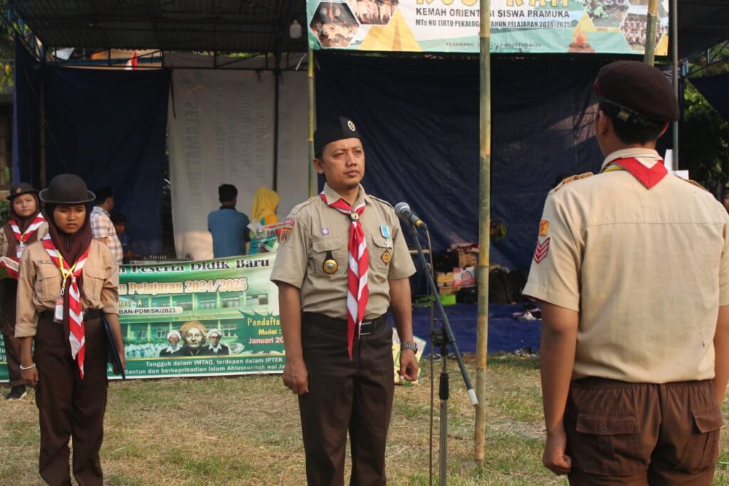 PANGKALAN MTs NU TIRTO PEKALONGAN SELENGGARAKAN KEMAH ORIENTASI SISWA PRAMUKA (KOSPRAM) TAHUN 2024