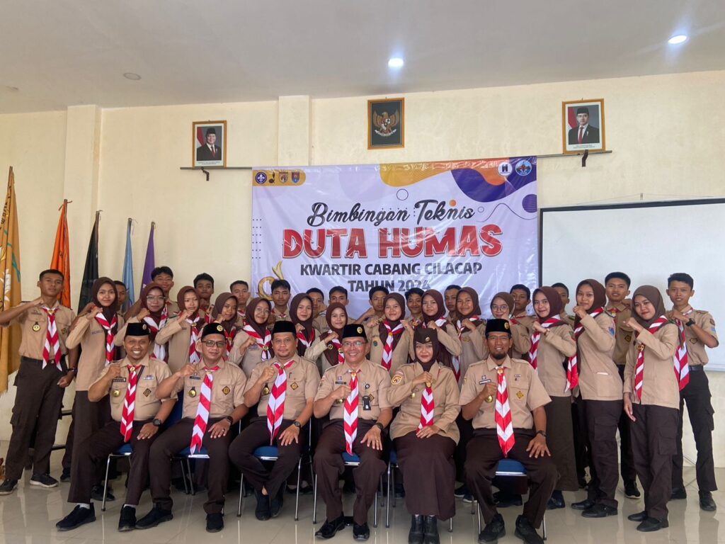 Pramuka Penegak dan Pandega se Kwartir Cabang Cilacap ikuti kegiatan Bimbingan Teknis Duta Humas di Gedung Pramuka Cilacap