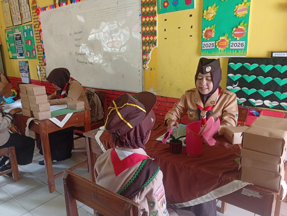 Kwarran Purwojati Laksanakan Penilaian Pramuka Garuda Siaga di SDN Kaliputih