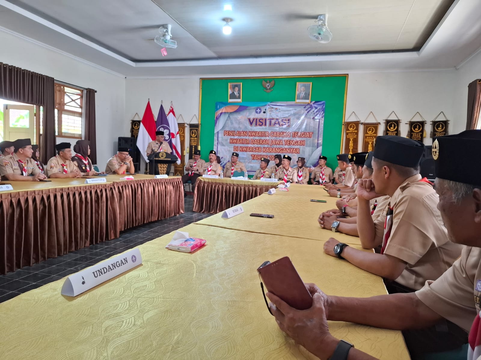 Kwarcab Karanganyar Menerima Tim Juri Penilaian Lomba Kwarcab Tergiat