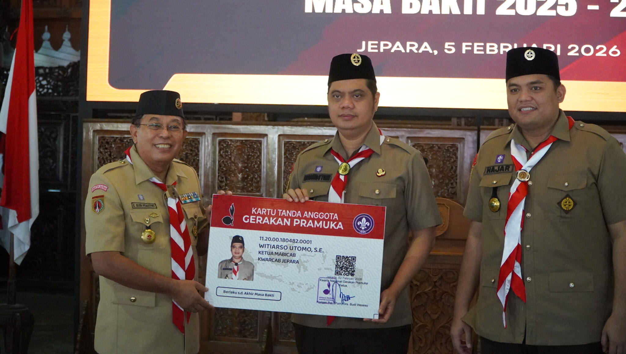 Pelantikan Mabicab dan Pengurus Kwarcab Jepara Masa Bakti 2025-2030