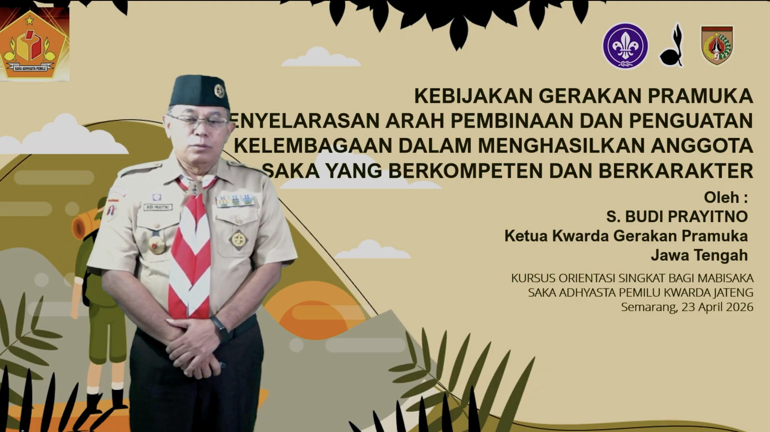 Kwarda Jateng Dorong Saka Adyasta Pemilu Jadi Garda Terdepan Pengawasan Demokrasi Berkarakter