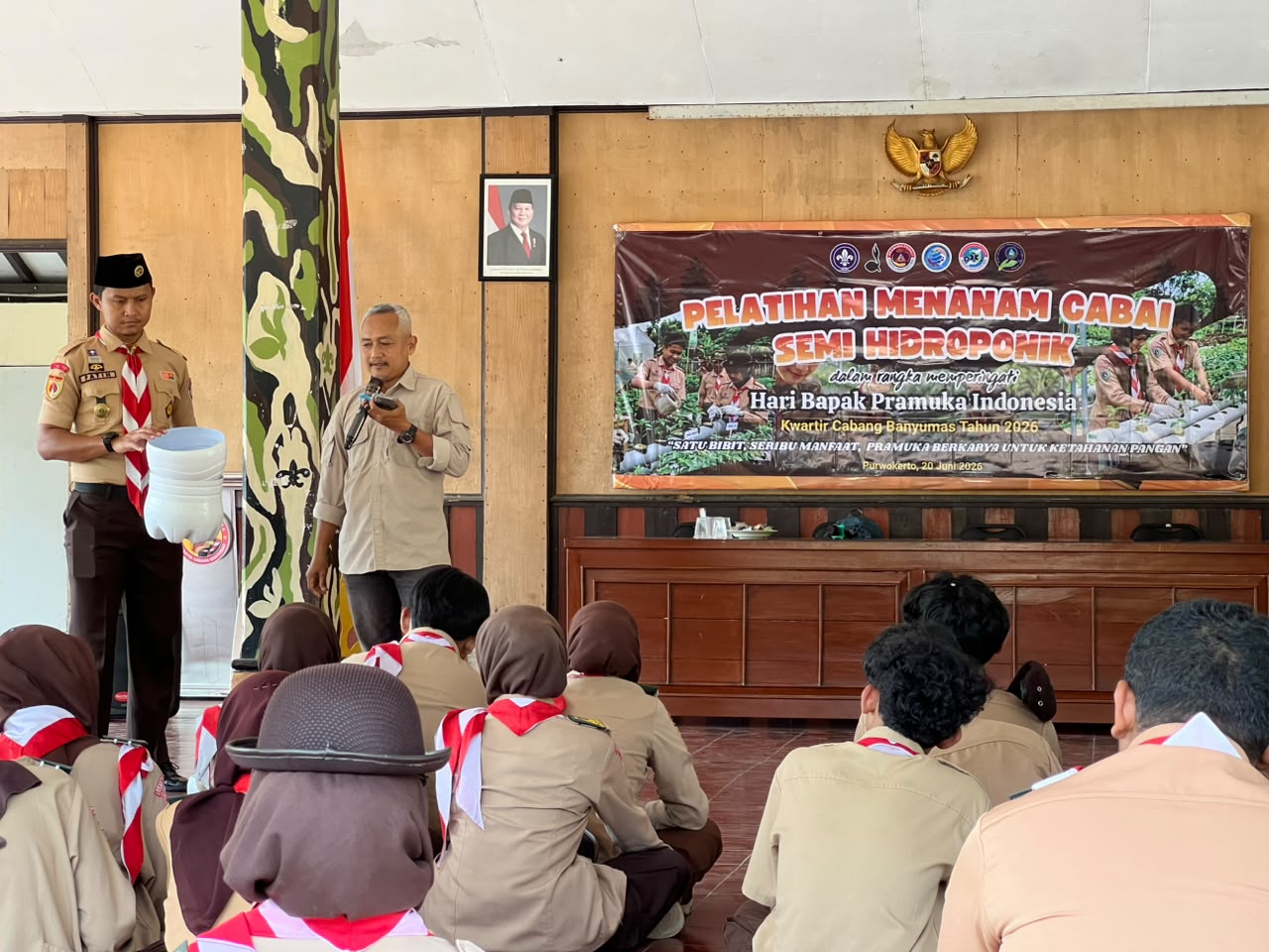 Peringati Hari Bapak Pramuka Indonesia, 114 Pramuka Penegak dan Pandega Banyumas Aksi Nyata Dukung Ketahanan Pangan