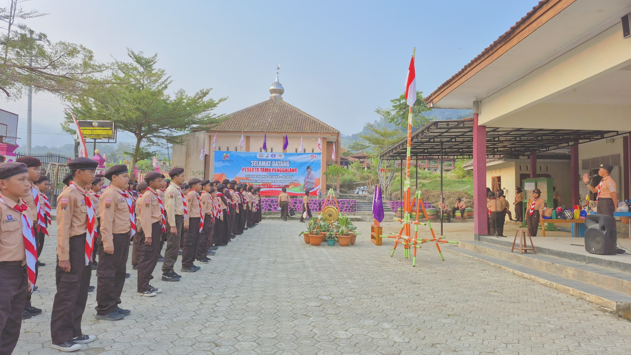 SMP N 4 Kedungbanteng Gelar Perkemahan Anggota Penggalang Baru