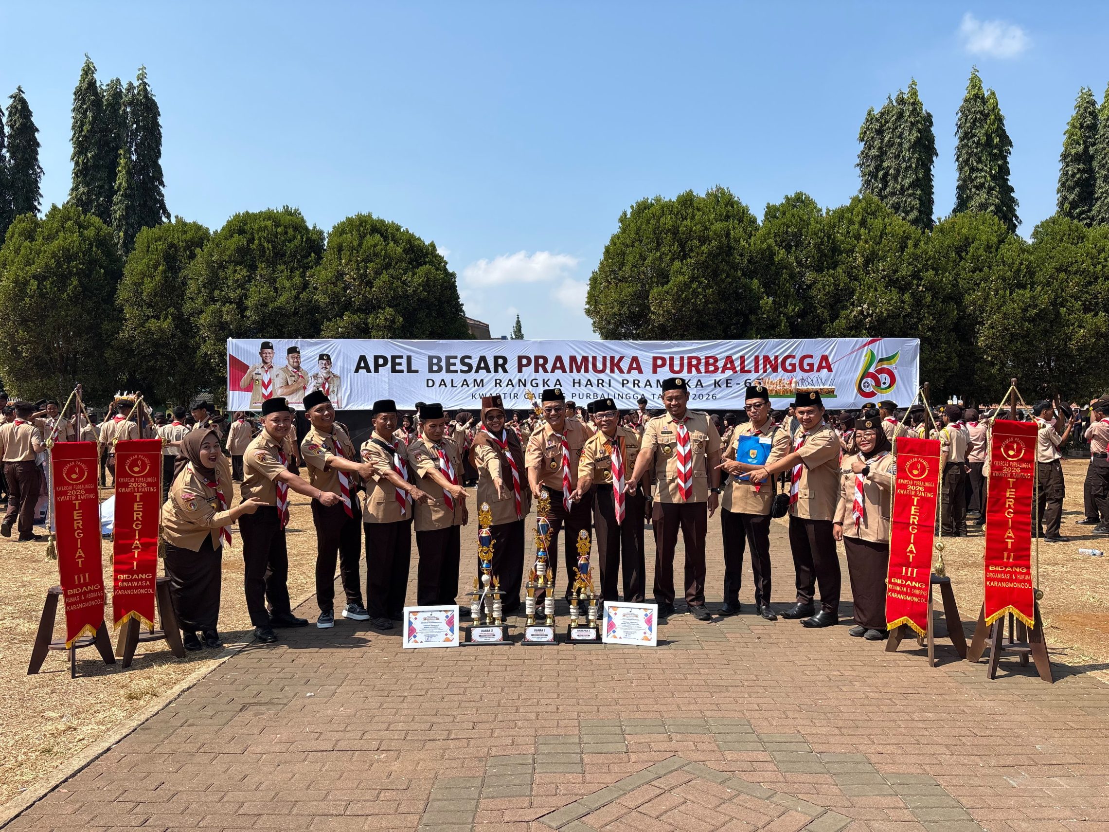 Hadir Di Apel Besar Pramuka Purbalingga, Kwarran Karangmoncol Boyong 9 Penghargaan Bergengsi