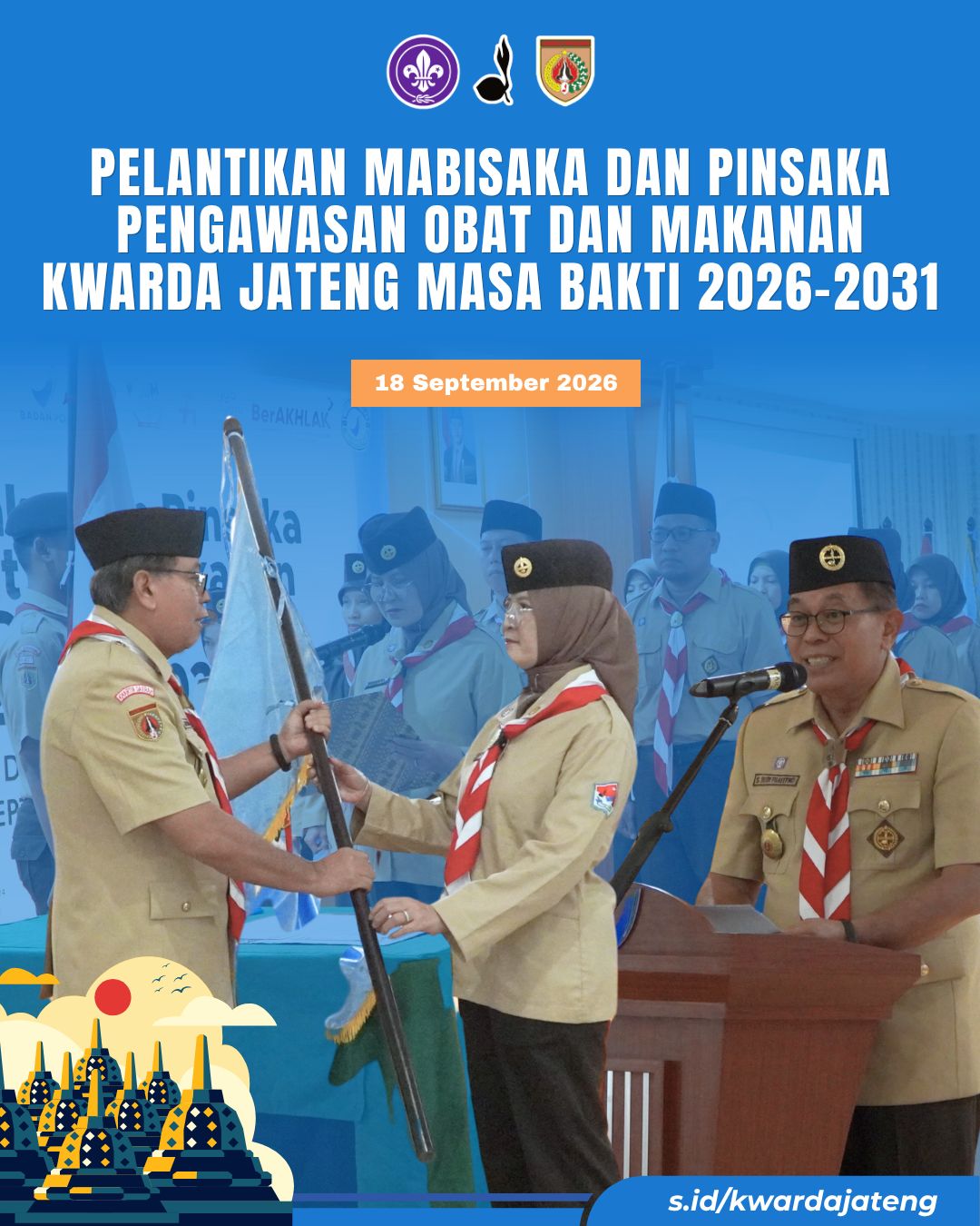 Selamat & Sukses atas Pelantikan Mabi dan Pimpinan Saka POM Kwarda Jateng 2026–2030! ⚜️